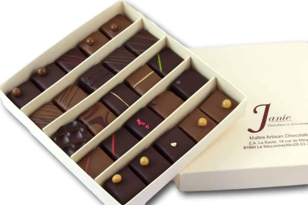 Coffret Assortiment 25 Bonbons De Chocolat Janie Chocolaterie Artisanale