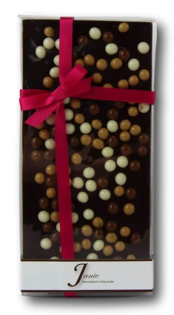 Tablette Mariage Grand Cru Noir 66% Céréales Croustillantes Janie Chocolaterie Artisanale2